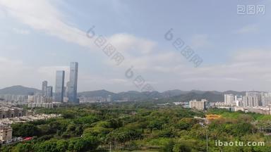 深圳人民公园建筑高楼航拍